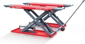 Aston 8000lb Car auto Scissor Lift Mid-Rise Electric Lock Release. 22OV Max. Lifting Height 47" ASL-MR8047